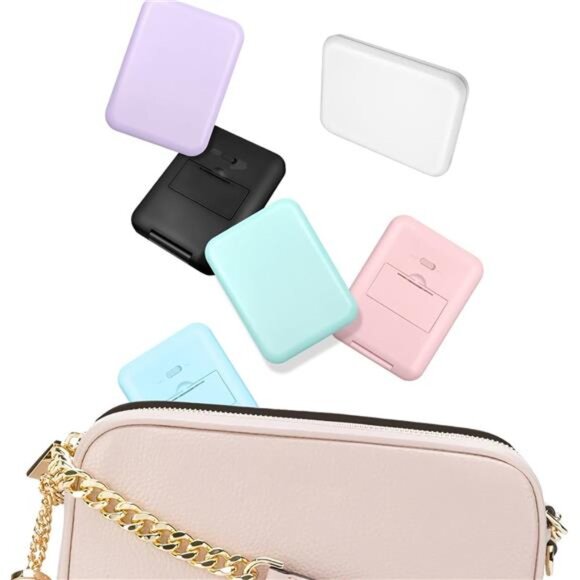 Pink Compact Mirror LED Light 1X 3X Magnification Travel Pocket Mini Mirror - Picture 5 of 7